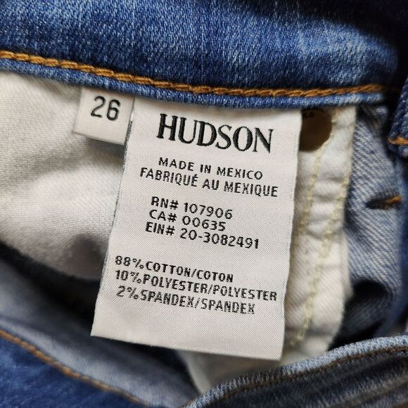 Hudson Lynne Flap Pocket Jeans High Waist Super Skinny Sz 26 - Picture 6 of 11